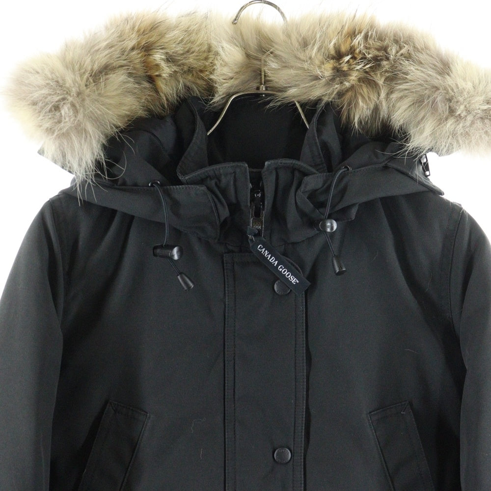 CANADA GOOSE(カナダグース) TRILLIUM PARKA トリリウムパーカー ワッペンロゴ ジップアップ フード付きダウンジャケット レディース ブラック 6660LA