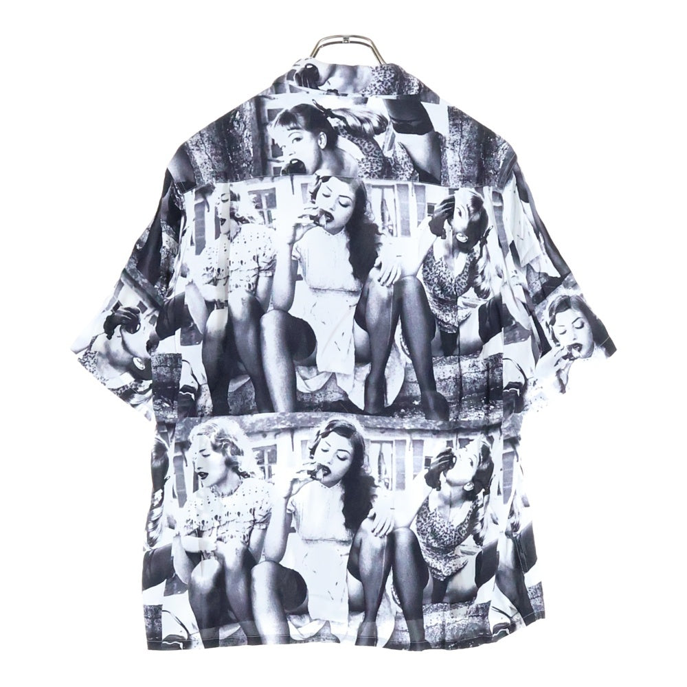 WACKO MARIA(ワコマリア) 25SS ×ELLEN VON UNWERTH HAWAIIAN SHIRTS エレン フォン アンワース ハワイアン フォトプリント半袖シャツ ブラック