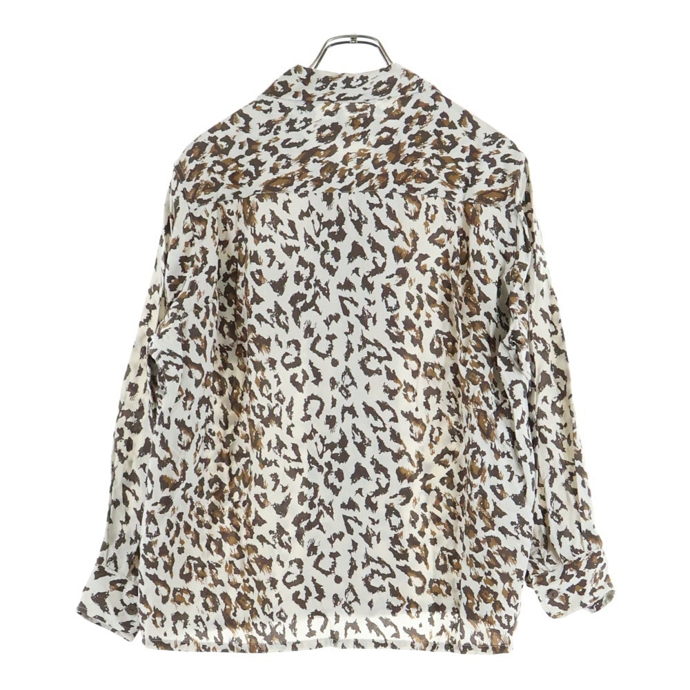 WACKO MARIA(ワコマリア) 25SS LEOPARD OPEN COLLAR SHIRTS レオパード オープンカラー 長袖シャツ ベージュ/ブラウン