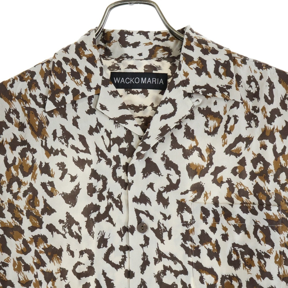 WACKO MARIA(ワコマリア) 25SS LEOPARD OPEN COLLAR SHIRTS レオパード オープンカラー 長袖シャツ ベージュ/ブラウン