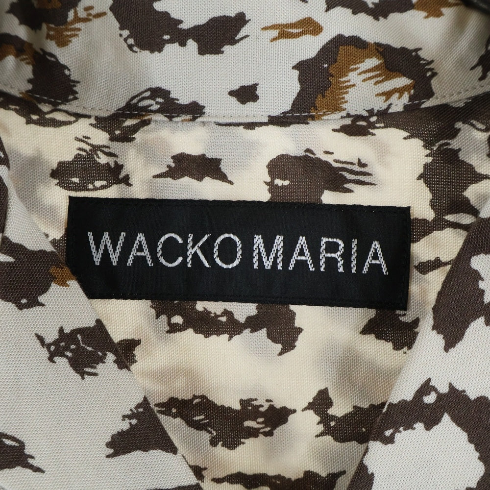 WACKO MARIA(ワコマリア) 25SS LEOPARD OPEN COLLAR SHIRTS レオパード オープンカラー 長袖シャツ ベージュ/ブラウン