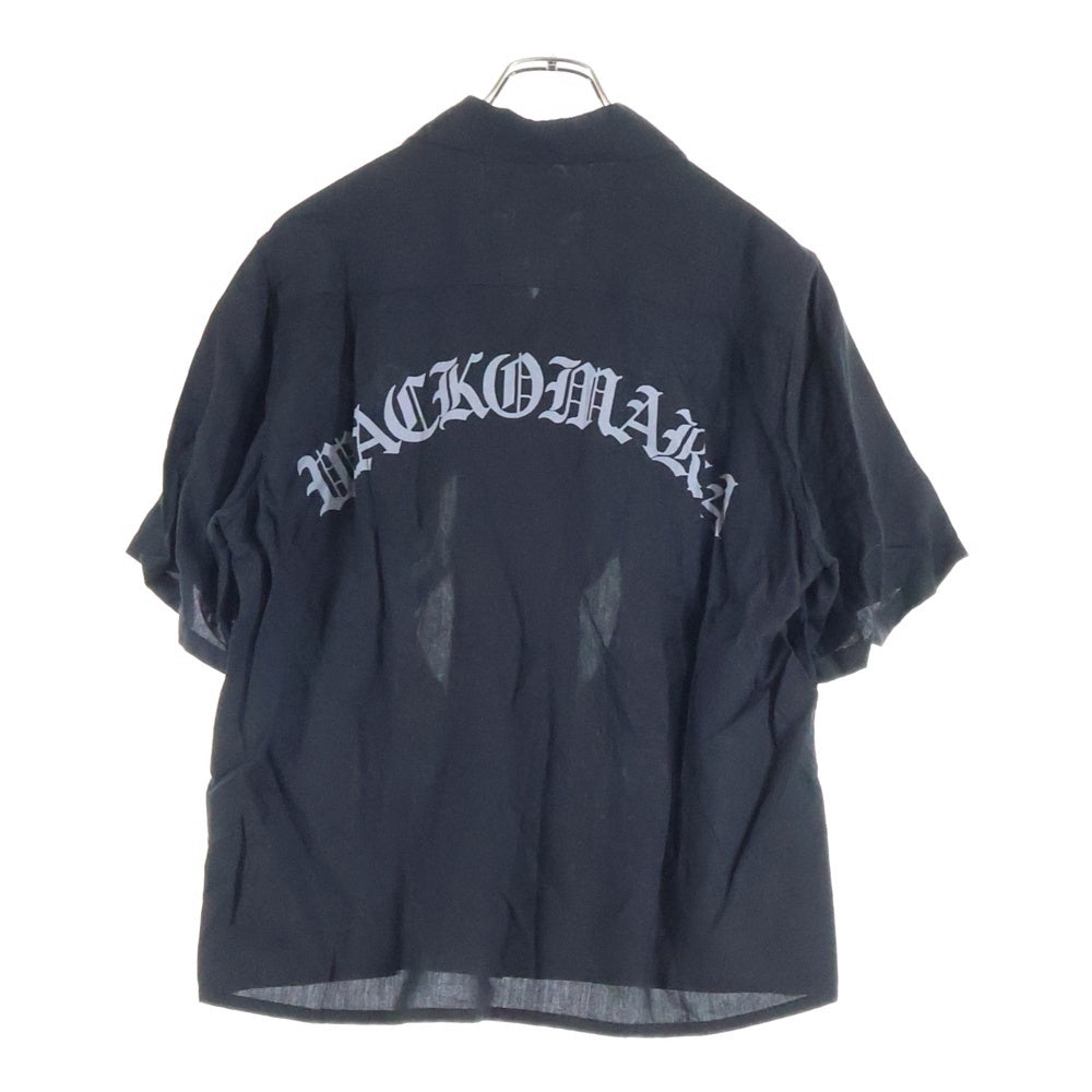 WACKO MARIA(ワコマリア) 25SS ×ELLEN VON UNWERTH HAWAIIAN SHIRTS エレン フォン アンワース ハワイアン フロントプリント 半袖シャツ ブラック