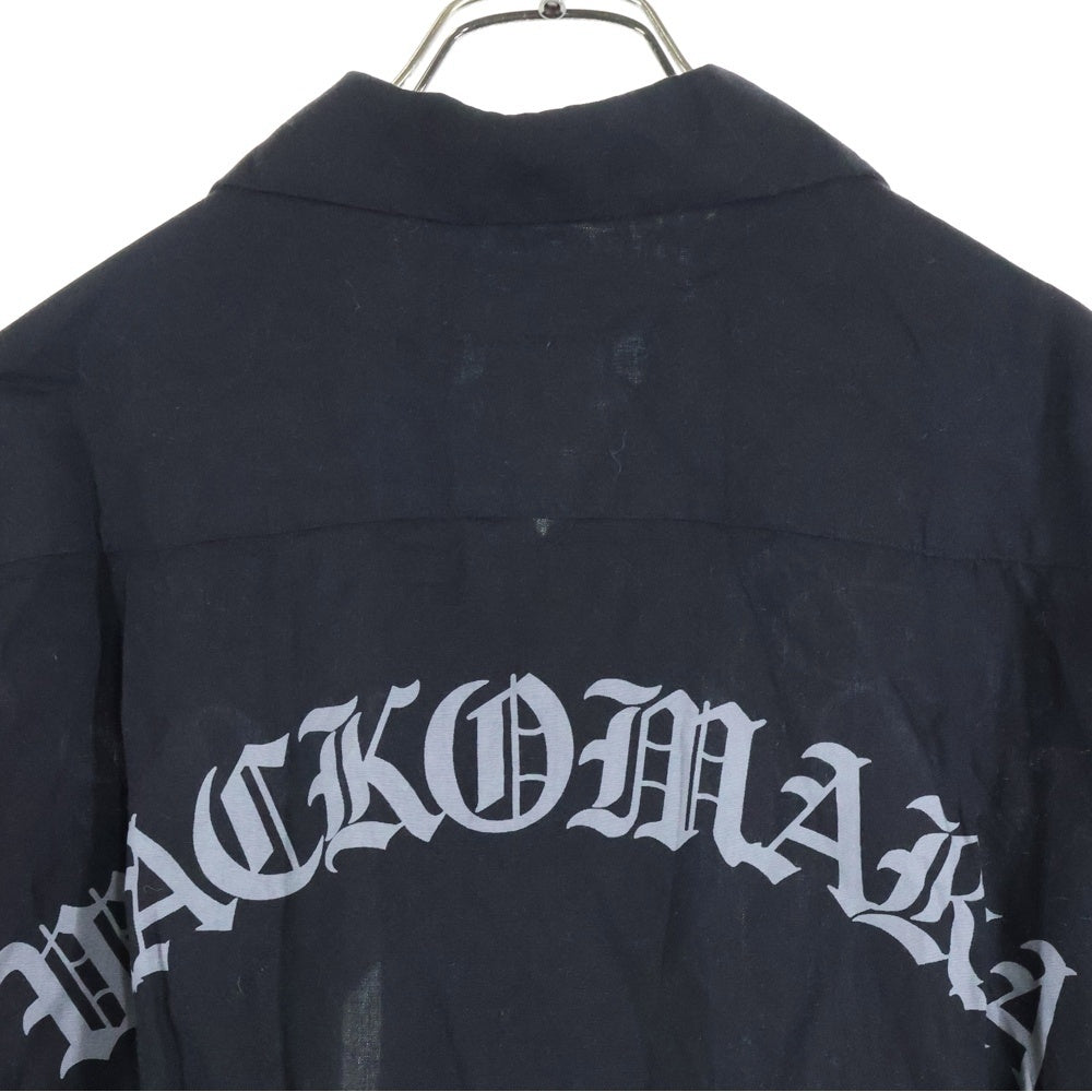 WACKO MARIA(ワコマリア) 25SS ×ELLEN VON UNWERTH HAWAIIAN SHIRTS エレン フォン アンワース ハワイアン フロントプリント 半袖シャツ ブラック