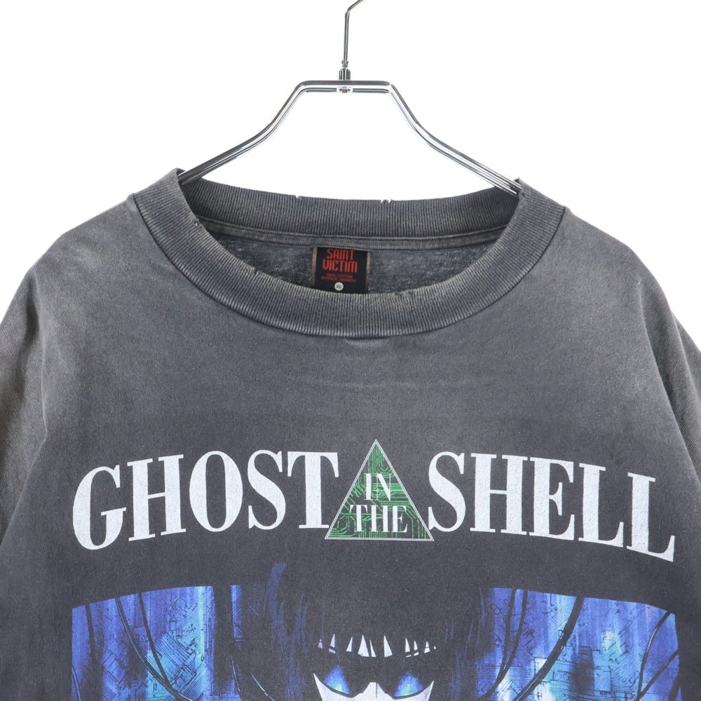 SAINT MICHAEL(セントマイケル) 24AW GITS GS_SS TEE 攻殻機動隊 ゴーストインザシェルプリント半袖Tシャツ カットソー グレー SM-YS1-0000-C31