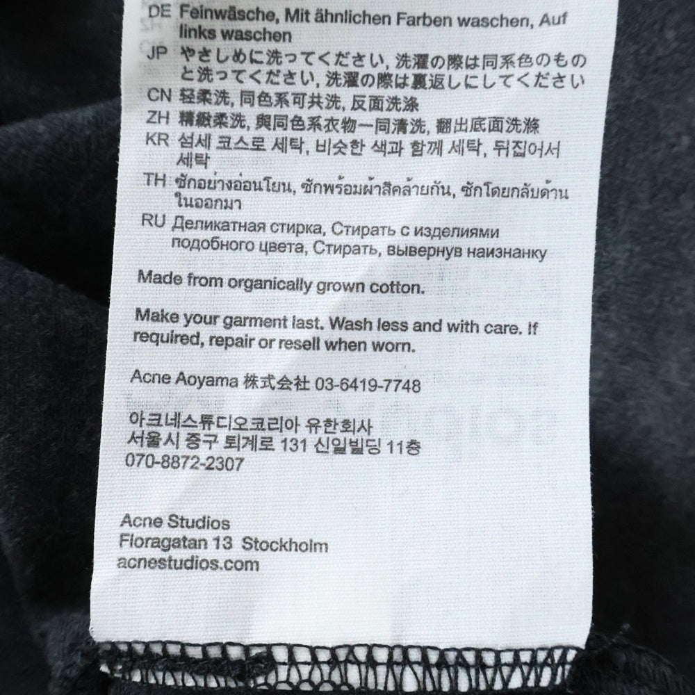 Acne Studios(アクネ ストゥディオズ) SCULL TEE フロントスカルプリント半袖Tシャツ カットソー グレー FN-UX-TSHI000070