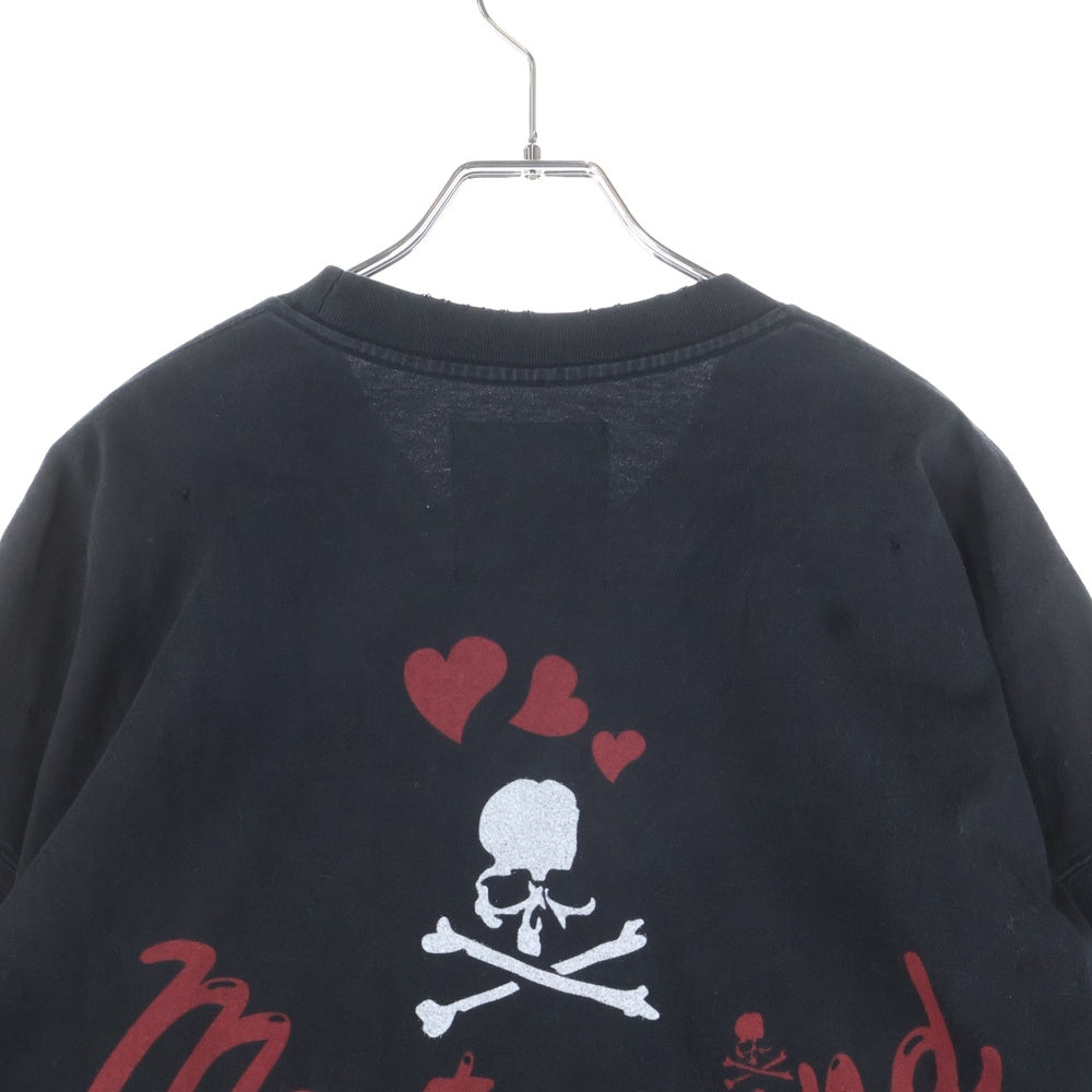 mastermind JAPAN(マスターマインドジャパン) ×Betty Boop ベティブープ ボクシーフィット オーバーサイズ プリント長袖Tシャツ カットソー ブラック MW25C15-TS208