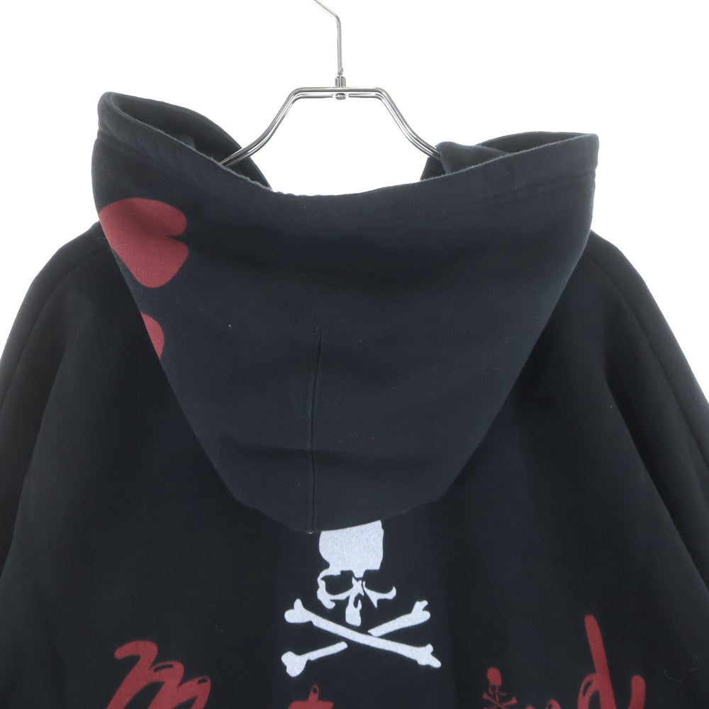 mastermind JAPAN(マスターマインドジャパン) ×Betty Boop ベティブープ ボクシーフィット オーバーサイズ プルオーバースウェットパーカー ブラック MW25C15-SW201