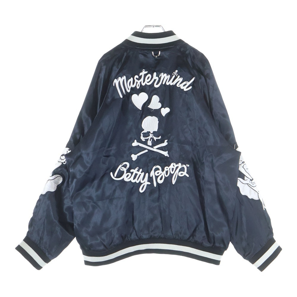 mastermind JAPAN(マスターマインドジャパン) ×Betty Boop SOUVENIR JACKET ベティブープ スーベニアジャケット スカジャン ブルゾン ブラック MW25C15-BL100