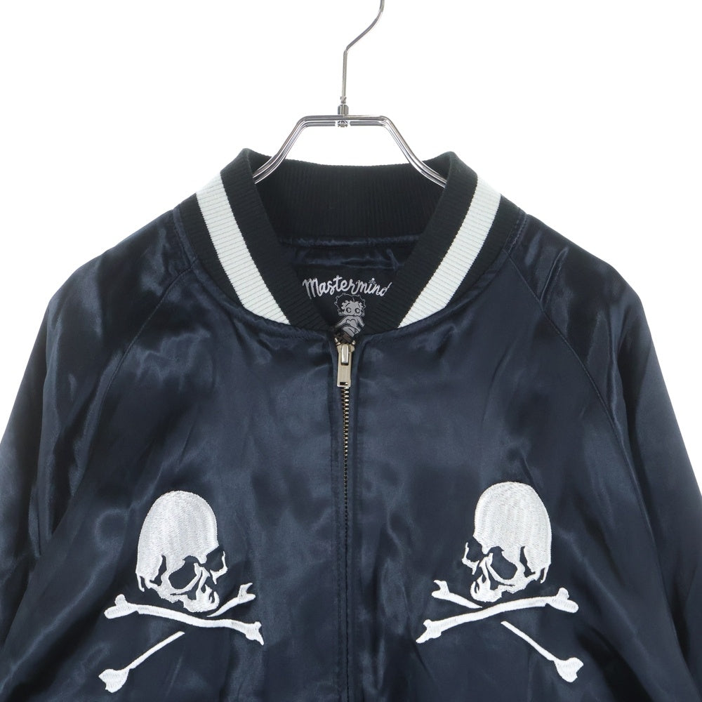 mastermind JAPAN(マスターマインドジャパン) ×Betty Boop SOUVENIR JACKET ベティブープ スーベニアジャケット スカジャン ブルゾン ブラック MW25C15-BL100