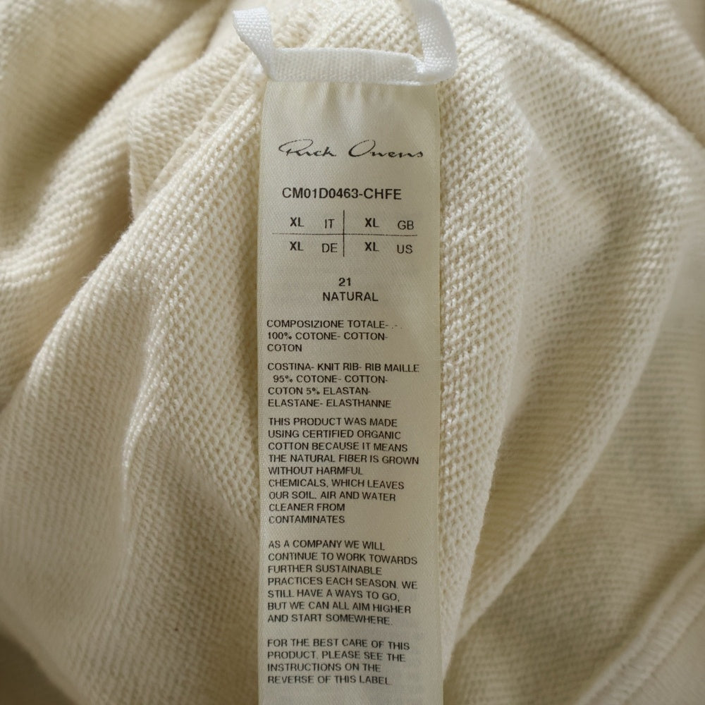 Rick Owens(リックオウエンス) 24SS ×Champion Jumbo Jason Hoodie チャンピオン ジップアップスウェットパーカー フーディー ベージュ CM01D0463-CHFE