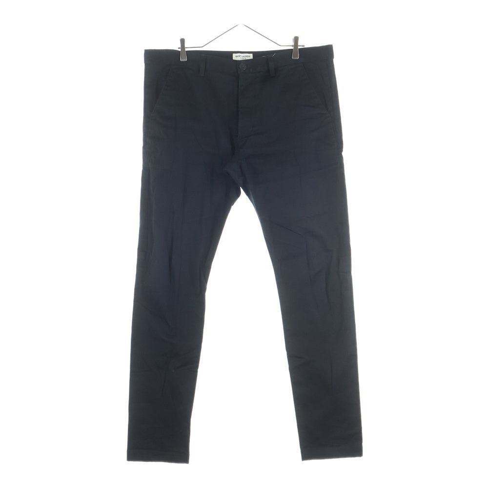 SAINT LAURENT PARIS(サンローランパリ) Slim Chino Pants ボタンフライ スリムチノパンツ ブラック 582300 Y812K