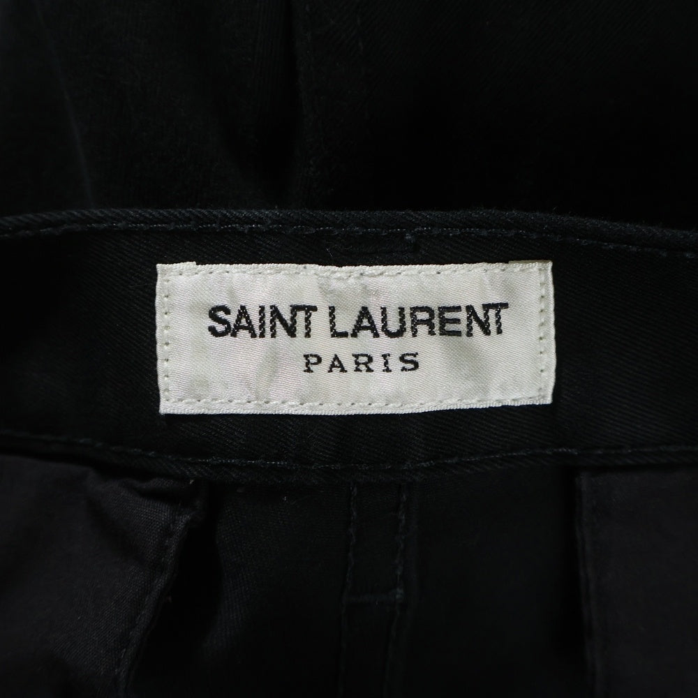 SAINT LAURENT PARIS(サンローランパリ) Slim Chino Pants ボタンフライ スリムチノパンツ ブラック 582300 Y812K