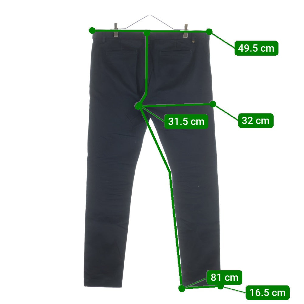 SAINT LAURENT PARIS(サンローランパリ) Slim Chino Pants ボタンフライ スリムチノパンツ ブラック 582300 Y812K