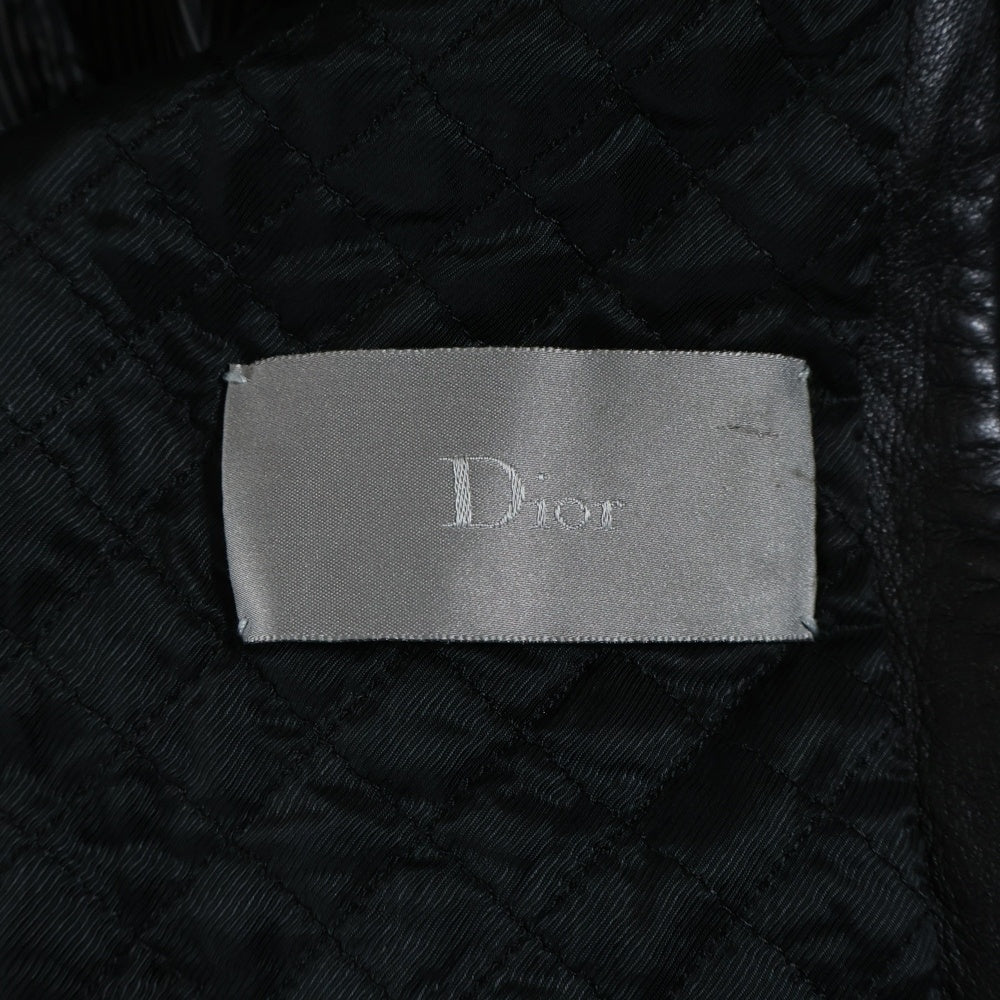 DIOR(ディオール) 05AW House Fur Dalmatian Jacket ハウスファーダルメシアン レザージャケット ブラック/ホワイト
