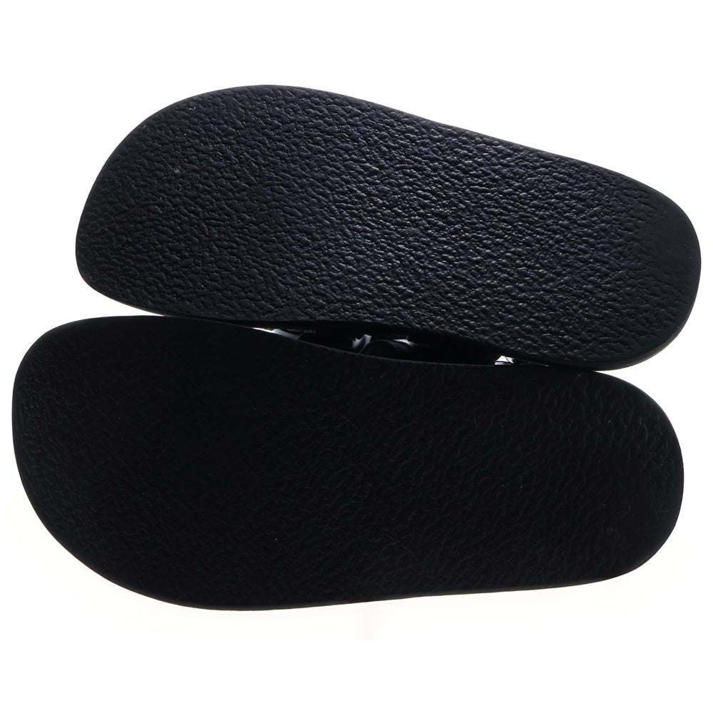 Yohji Yamamoto(ヨウジヤマモト) 25SS SHEEP/C CANVAS FOOTBED SANDAL シープスキン キャンバス フットベット ストラップサンダル ブラック HP-E05-779-2-04