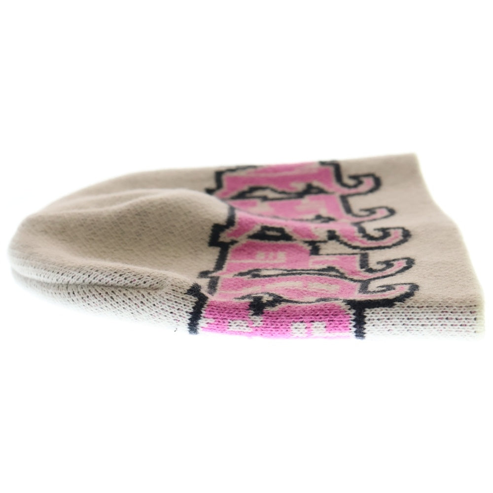 SUPREME(シュプリーム) 25AW ×New Era Outline Beanie ×ニューエラ アウトラインロゴ ニット ビーニー ホワイト レディース