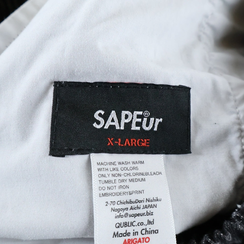 SAPEur(サプール) 21AW DENIM TRACK PANTS デニムトラックパンツ ブラック
