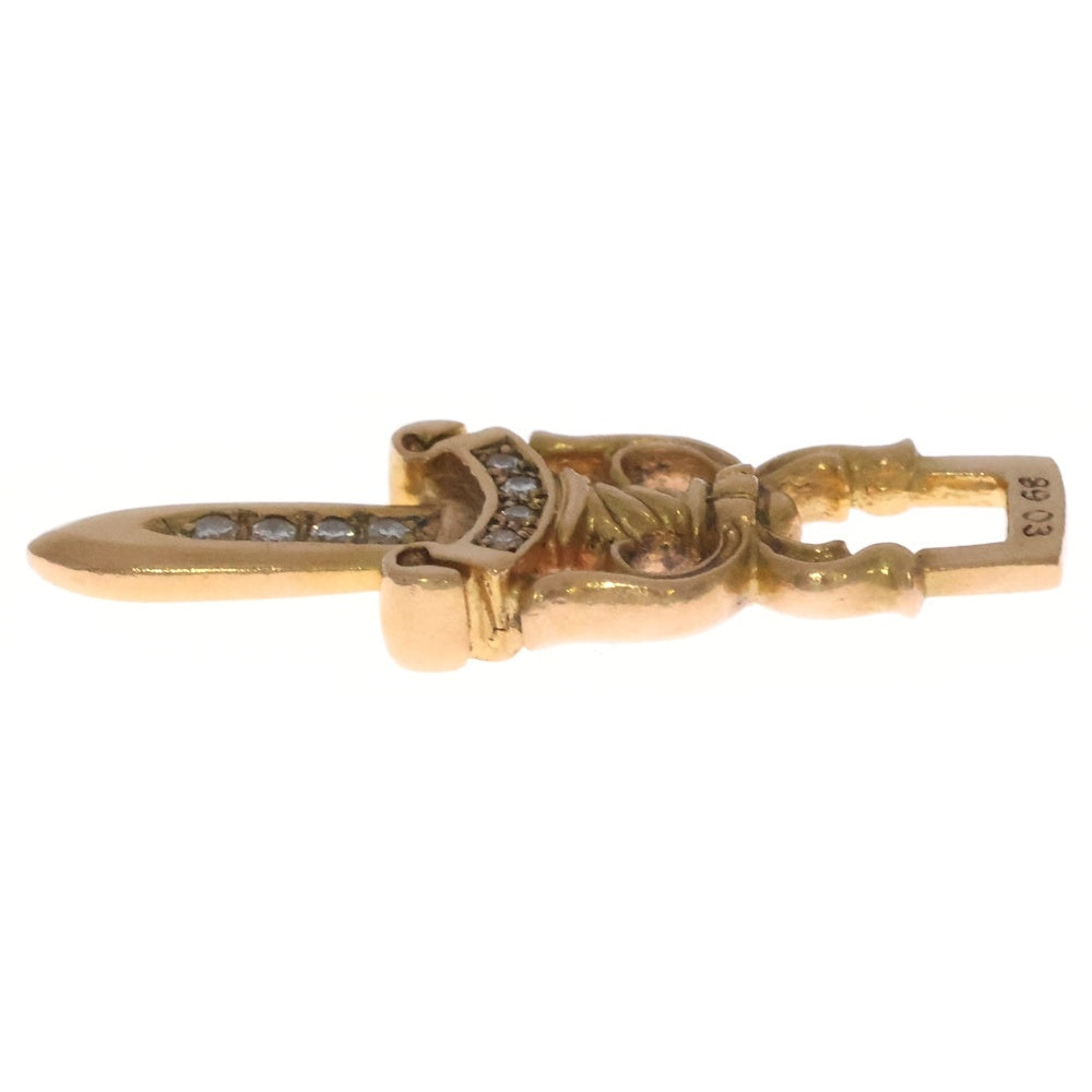CHROME HEARTS(クロムハーツ) 22K #10 DAGGER A/DIA #10ダガー アフターPAVEダイヤ ペンダントトップ ゴールド BCA032