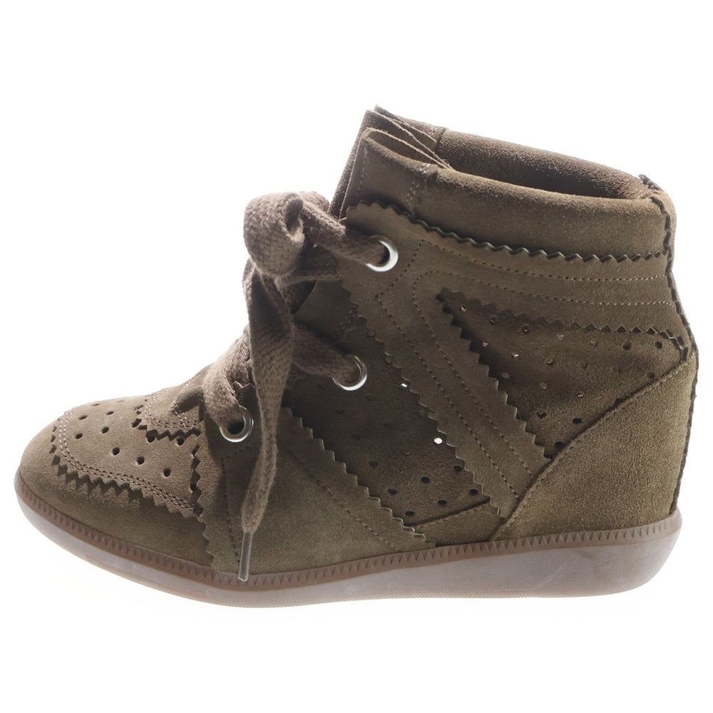 ISABEL MARANT(イザベル マラン) Bobby スウェードウェッジスニーカー ハイカットシューズ ブラウン レディース