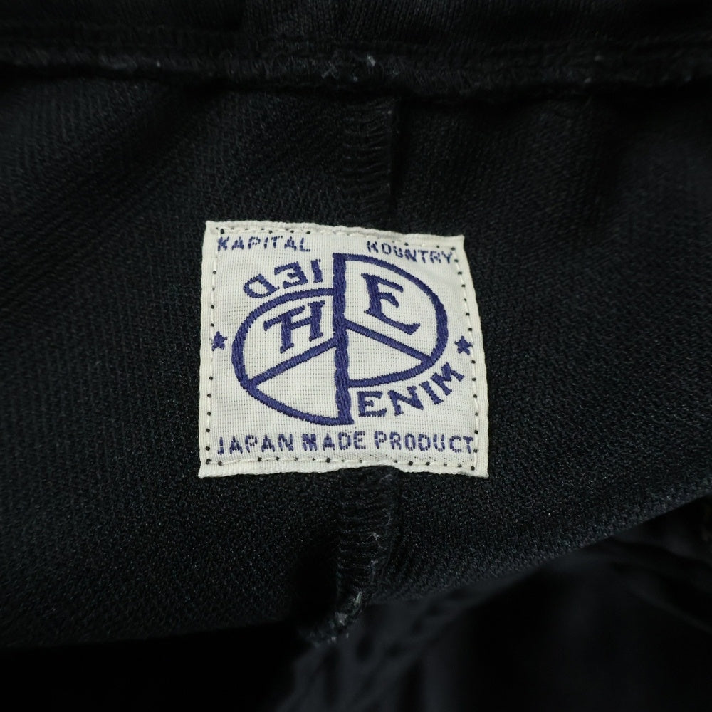 KAPITAL(キャピタル) TH DD スムースジャージ フレア トラックパンツ ブラック K2503LP106