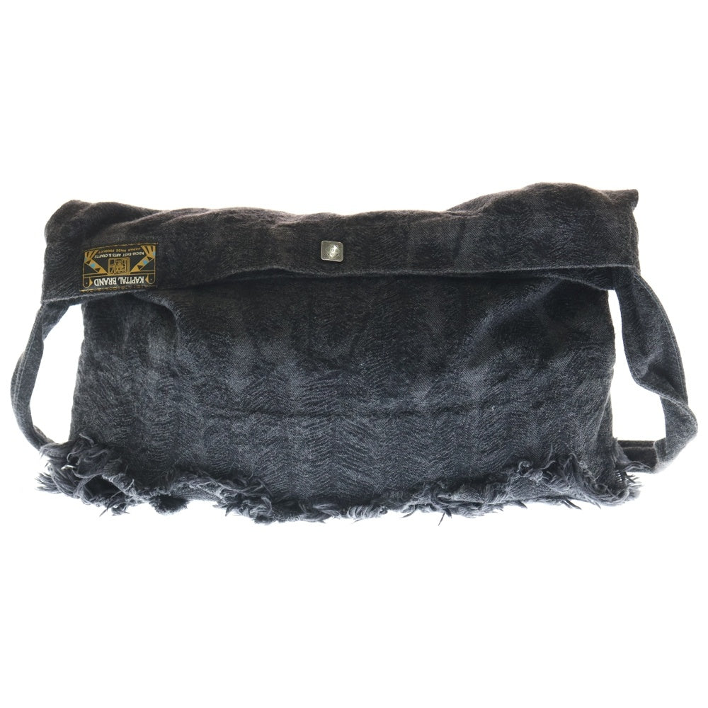 KAPITAL(キャピタル) 12oz Magpie Denim Medicine Bag 12oz マグパイ メディスン フェザー バッグ ブラック K2503XB501 レディース