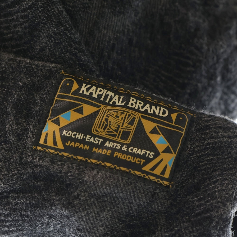 KAPITAL(キャピタル) 12oz Magpie Denim Medicine Bag 12oz マグパイ メディスン フェザー バッグ ブラック K2503XB501 レディース