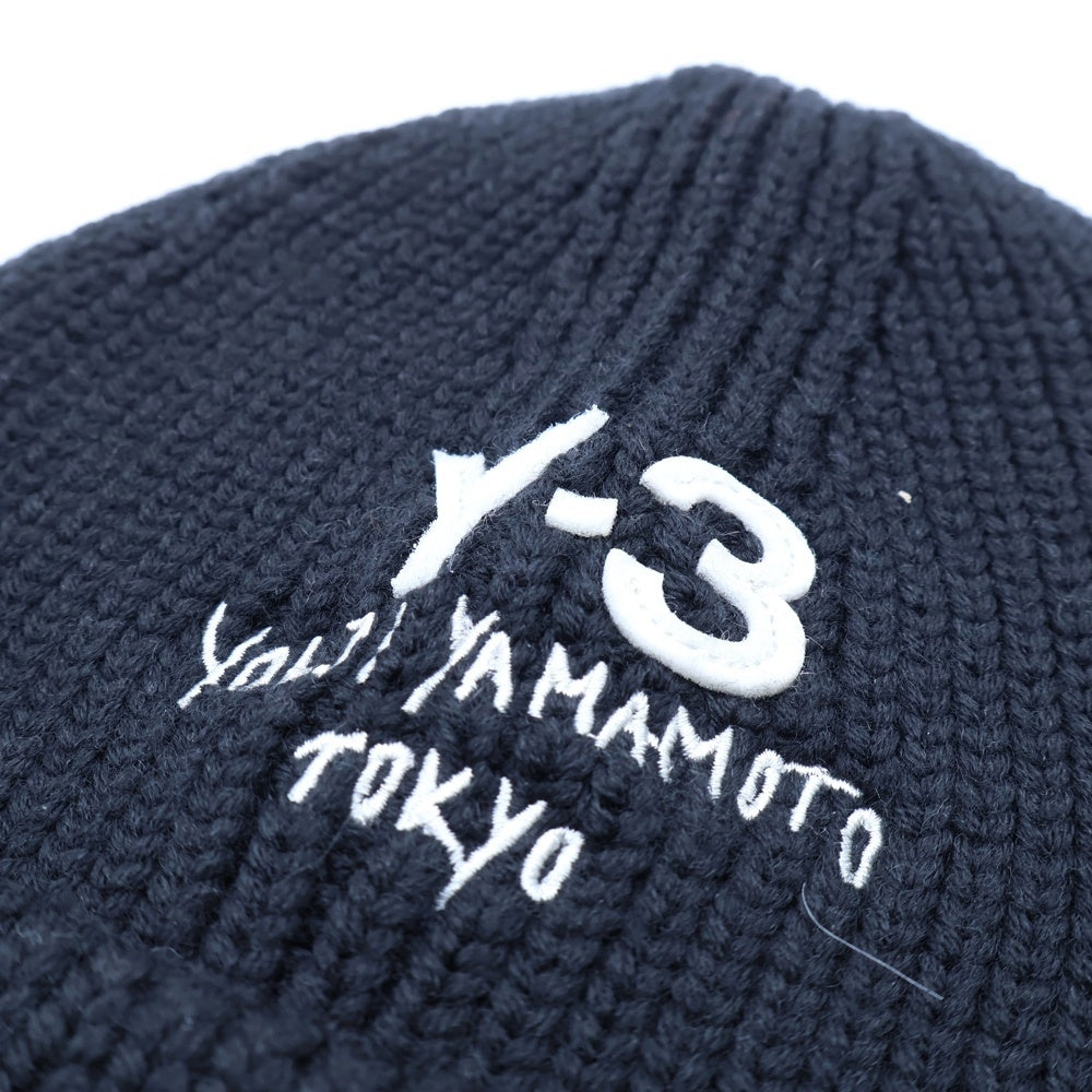 Y-3(ワイスリー) CHUNKY KNIT BEANIE チャンキー ニット ビーニー 帽子 ブラック JX8308