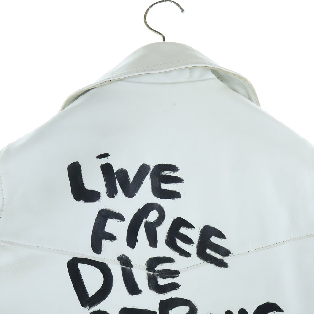 COMME des GARCONS(コムデギャルソン) ×Lewis Leathers LIGHTNING ×ルイスレザー ライトニング ホースハイド ダブルライダースジャケット ホワイト KZ-J009
