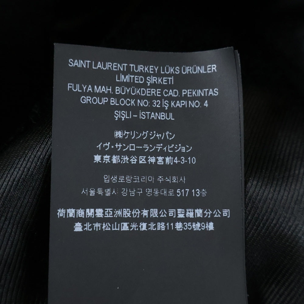SAINT LAURENT PARIS(サンローランパリ) Wool and Cashmere Double Coat ウールカシミア ダブルブレストコート ブラック 758053 Y135W