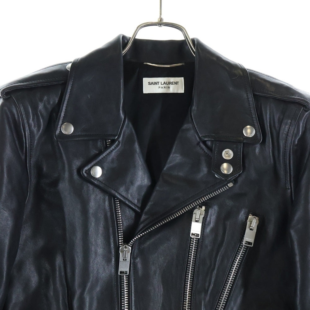SAINT LAURENT PARIS(サンローランパリ) 15AW L17 クラシックモーターサイクル ライダースレザージャケット ブラック 397292 Y5YH1