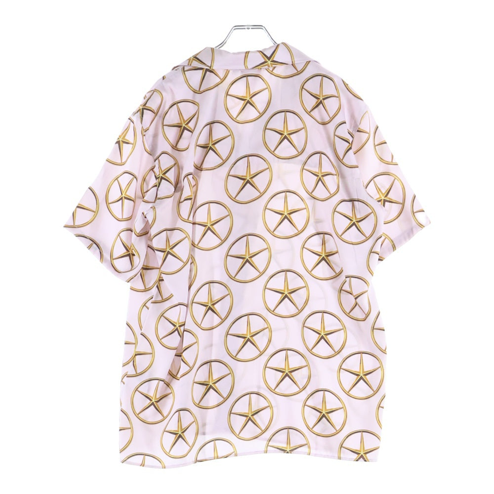SSS WORLD CORP(トリプルエスワールドコープ) Star Medallion print Shirt スター メダリオン プリント 半袖シャツ ピンク