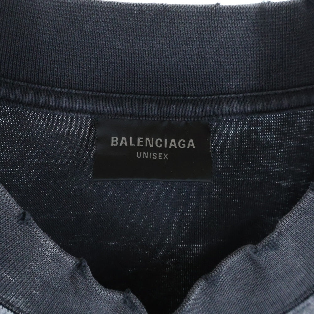 BALENCIAGA(バレンシアガ) Medium Fit T-Shirt ミディアムフィットTシャツ クルーネック 半袖/カットソー ブラック 764235 TRVI8