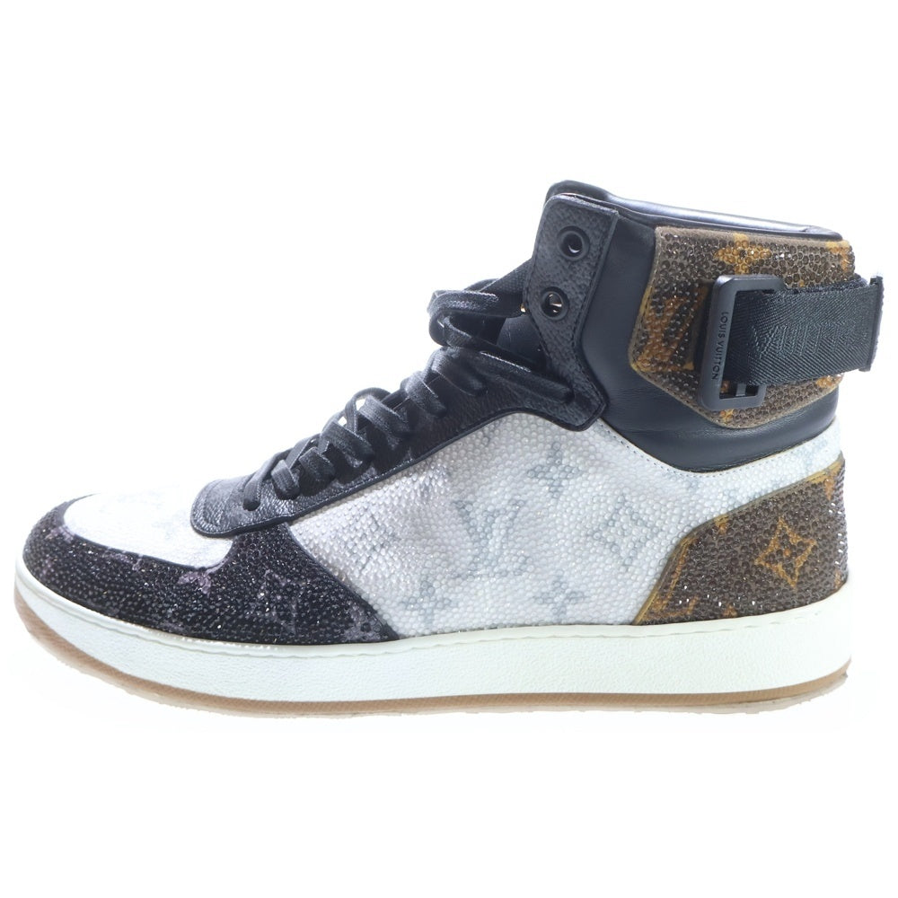LOUIS VUITTON(ルイヴィトン) リヴォリライン ラインストーン装飾 モノグラムハイカットスニーカー ホワイト
