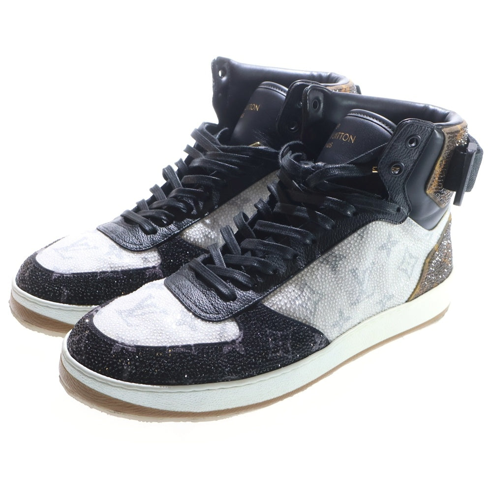 LOUIS VUITTON(ルイヴィトン) リヴォリライン ラインストーン装飾 モノグラムハイカットスニーカー ホワイト