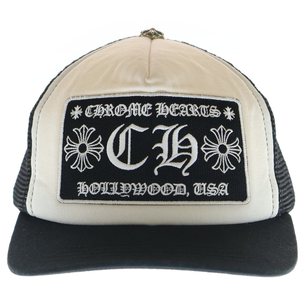 CHROME HEARTS(クロムハーツ) TRUCKER CAP CHパッチメッシュトラッカーキャップ クロスボール付 帽子 ホワイト/ブラック