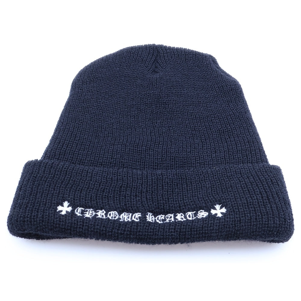 CHROME HEARTS(クロムハーツ) WOOL WATCH CAP CHプラス刺繍ウールビーニー ニットキャップ 帽子 ブラック