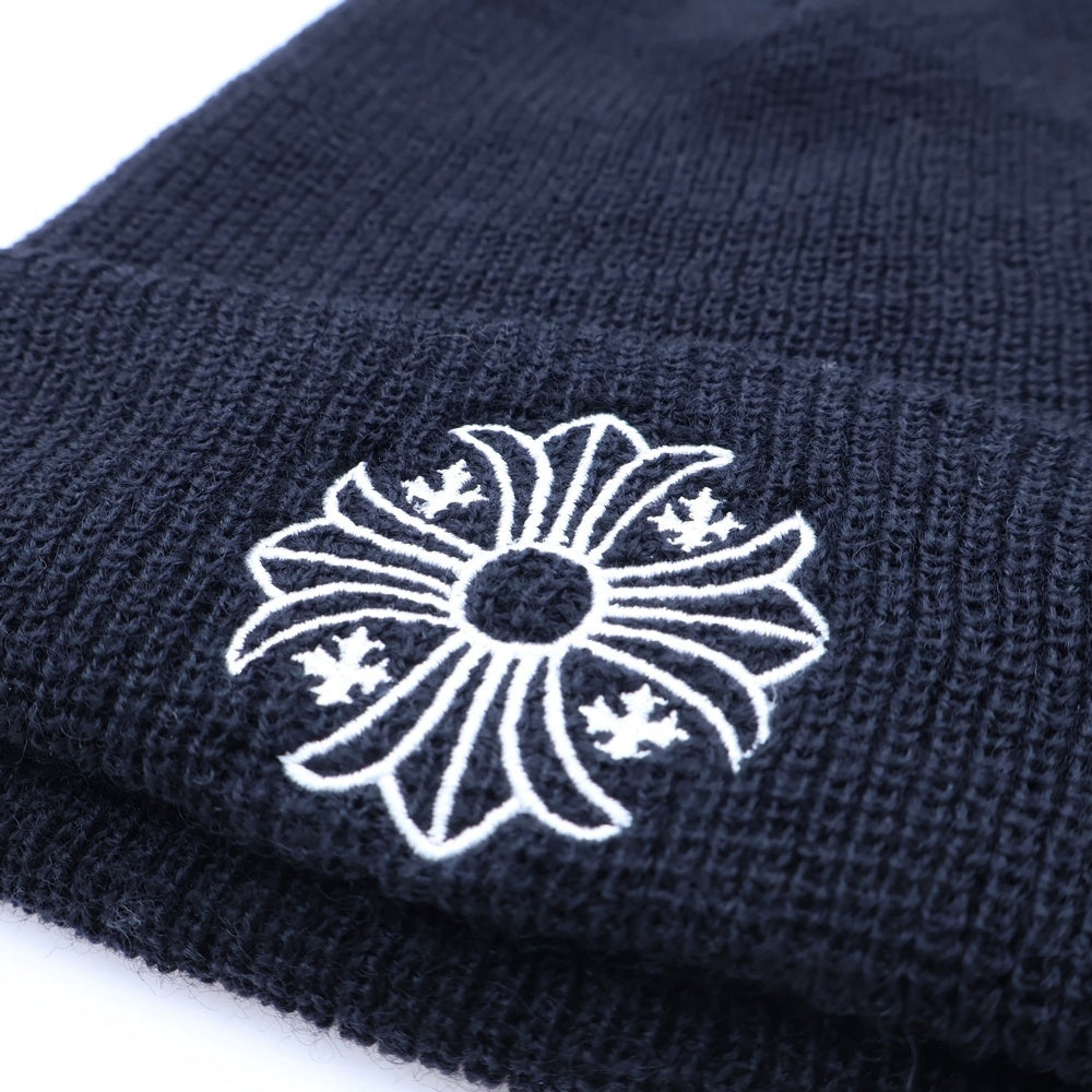 CHROME HEARTS(クロムハーツ) WOOL WATCH CAP CHプラス刺繍ウールビーニー ニットキャップ 帽子 ブラック