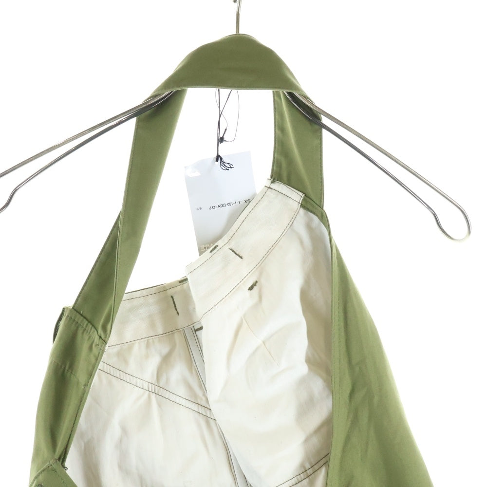 JUNYA WATANABE COMME des GARCONS(ジュンヤワタナベ コムデギャルソン) 25SS 綿バックサテン ホルターネックドレス ワンピース カーキ JO-A003 レディース
