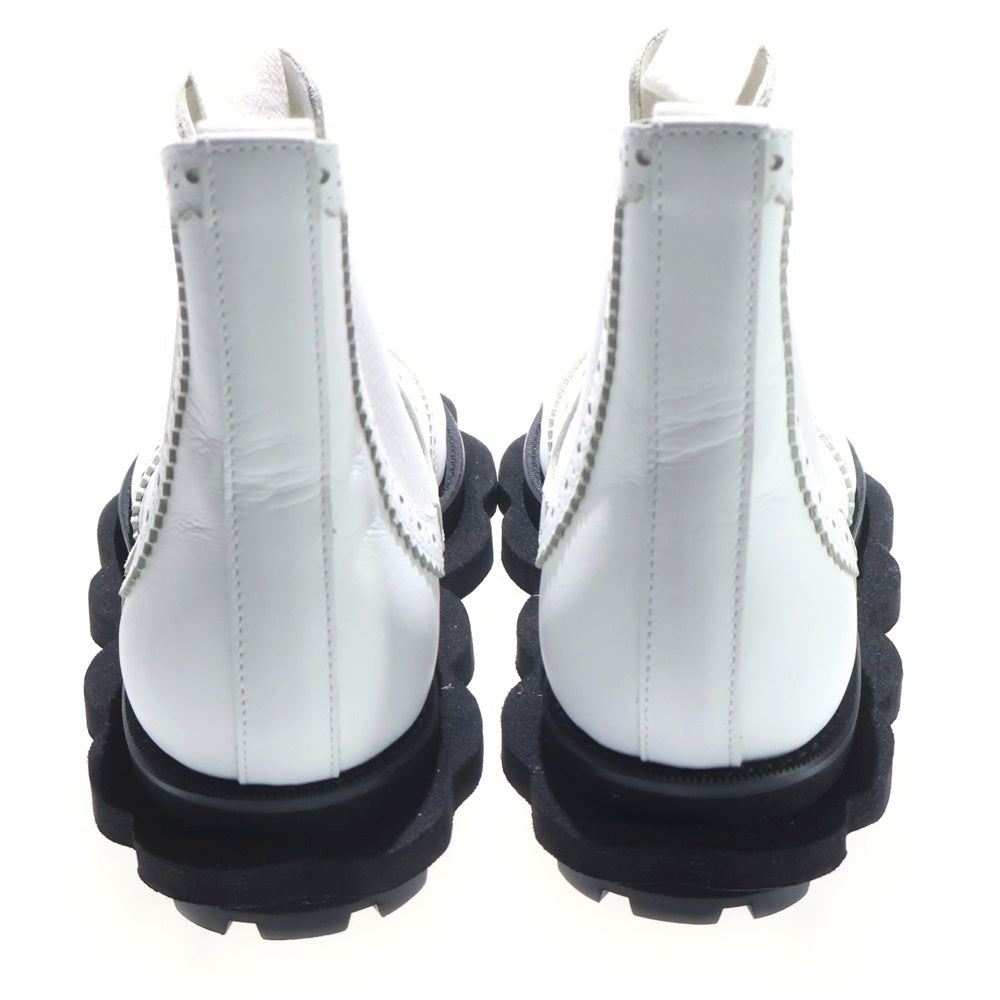 TAO COMME des GARCONS(タオコムデギャルソン) 25SS ステア スムース レザー サイドゴアブーツ ホワイト TO-K104 レディース
