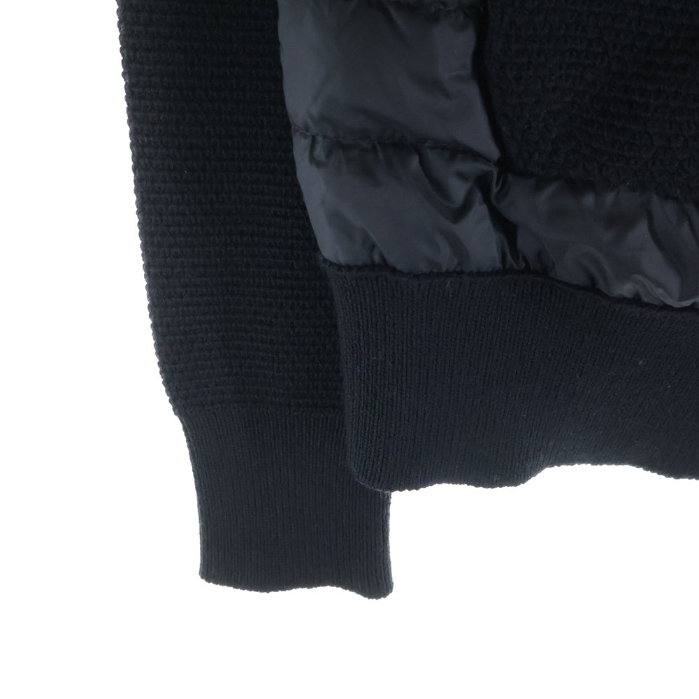 MONCLER(モンクレール) 16AW MAGLIONE TRICOT ALLA CORENA ダウン切替ニットカーディガン ブラック レディース B20939474800