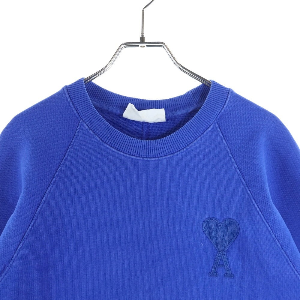 AMI Alexandre Mattiussi(アミアレクサンドルマテュッシ) Sweatshirt ロゴ刺繍 クルーネックスウェットトレーナー ブルー A21FJ028.747