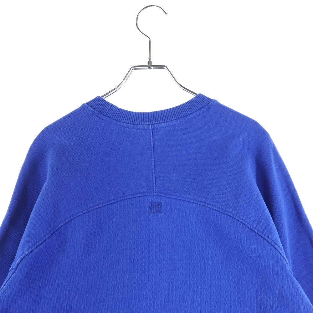 AMI Alexandre Mattiussi(アミアレクサンドルマテュッシ) Sweatshirt ロゴ刺繍 クルーネックスウェットトレーナー ブルー A21FJ028.747