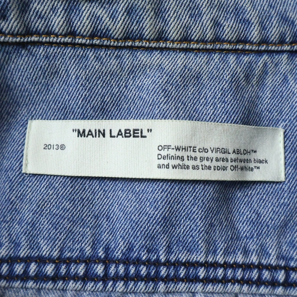 OFF-WHITE(オフホワイト) 19AW Denim Jacket バックスプレーロゴ チャーム デニムジャケット インディゴ OMYE005E19386045