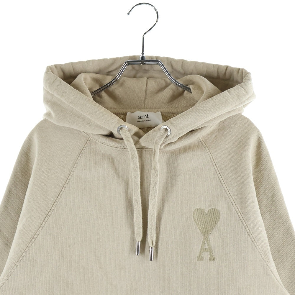 AMI Alexandre Mattiussi(アミアレクサンドルマテュッシ) Hoodie ロゴ刺繍 プルオーバースウェットパーカー フーディー ベージュ A20HJ057.747