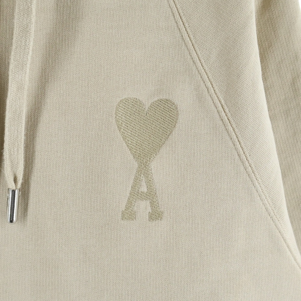 AMI Alexandre Mattiussi(アミアレクサンドルマテュッシ) Hoodie ロゴ刺繍 プルオーバースウェットパーカー フーディー ベージュ A20HJ057.747