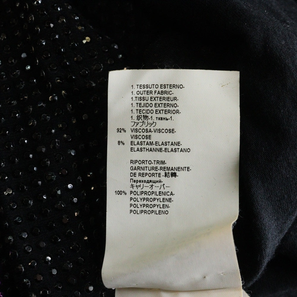 GIANNI VERSACE(ジャンニ ヴェルサーチ) Bijou T-Shirt ビジュー スパンコール装飾 半袖Tシャツ ブラック