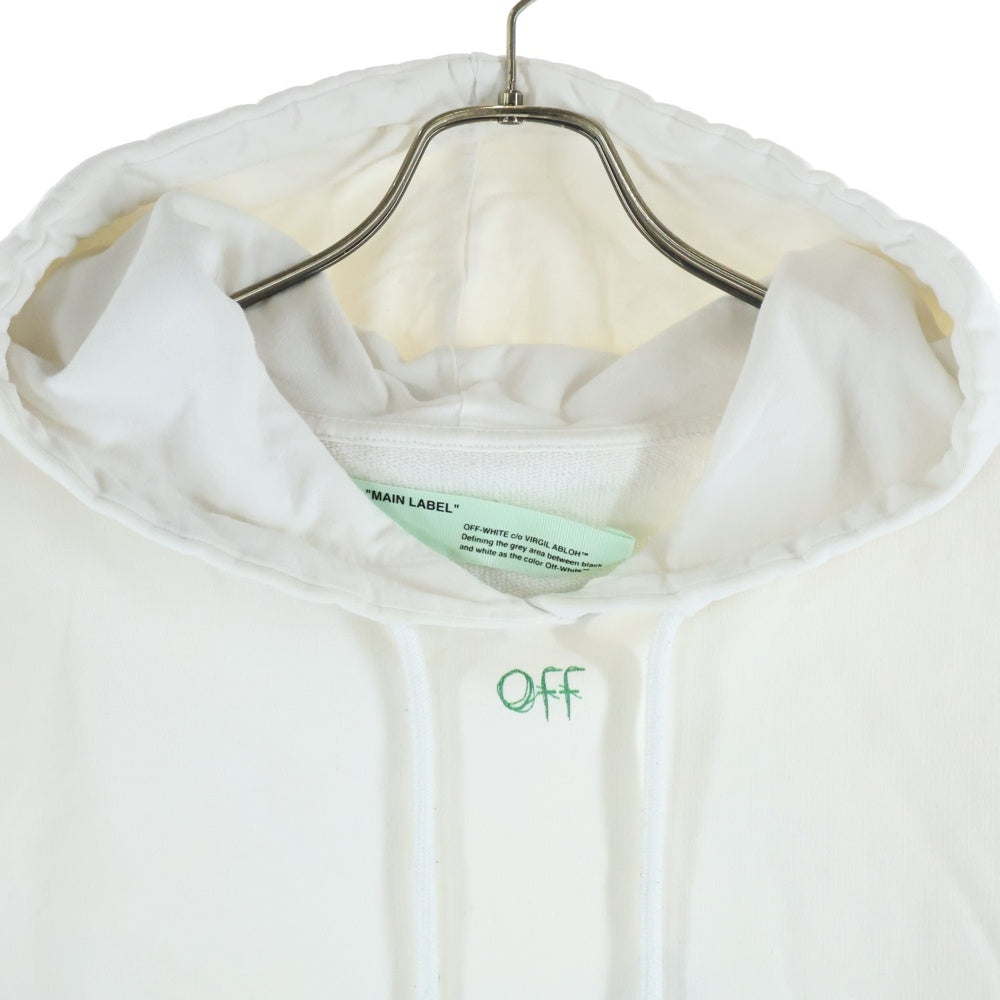 OFF-WHITE(オフホワイト) 16SS Arrow Hoodie アローロゴ プルオーバースウェットパーカー フーディー ホワイト OWBB016S18003233