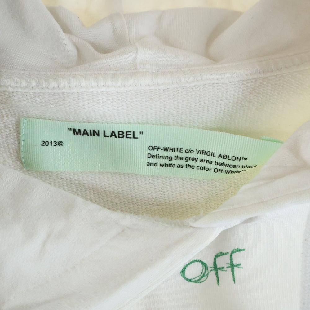 OFF-WHITE(オフホワイト) 16SS Arrow Hoodie アローロゴ プルオーバースウェットパーカー フーディー ホワイト OWBB016S18003233