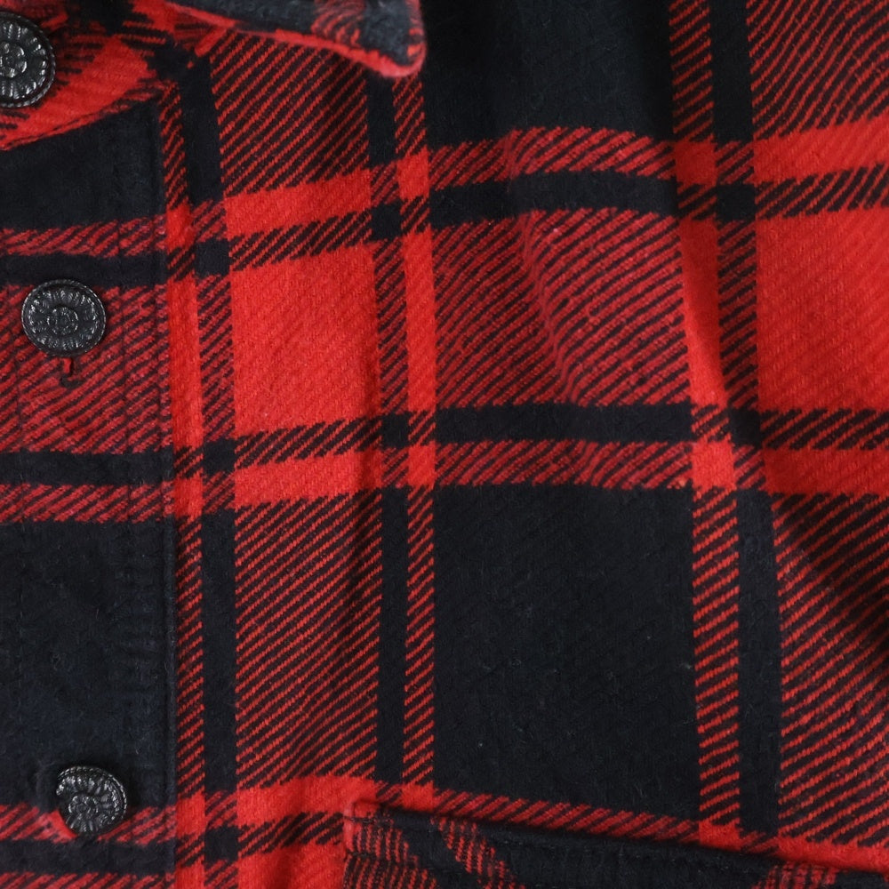 OFF-WHITE(オフホワイト) 18AW Check shirt 長袖チェックシャツ ネルシャツ レッド OMGA060E18A27010