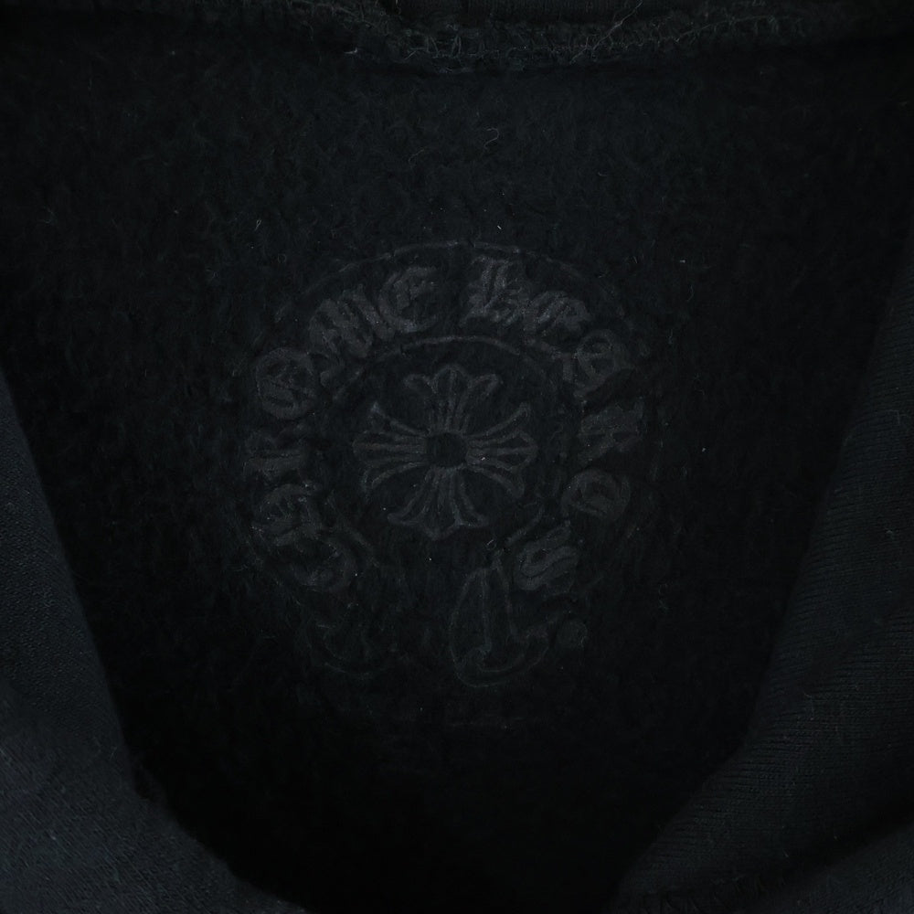 CHROME HEARTS(クロムハーツ) SWTSHRT PLVR アームフローラル バックホースシュープリント プルオーバースウェットパーカー フーディー ブラック